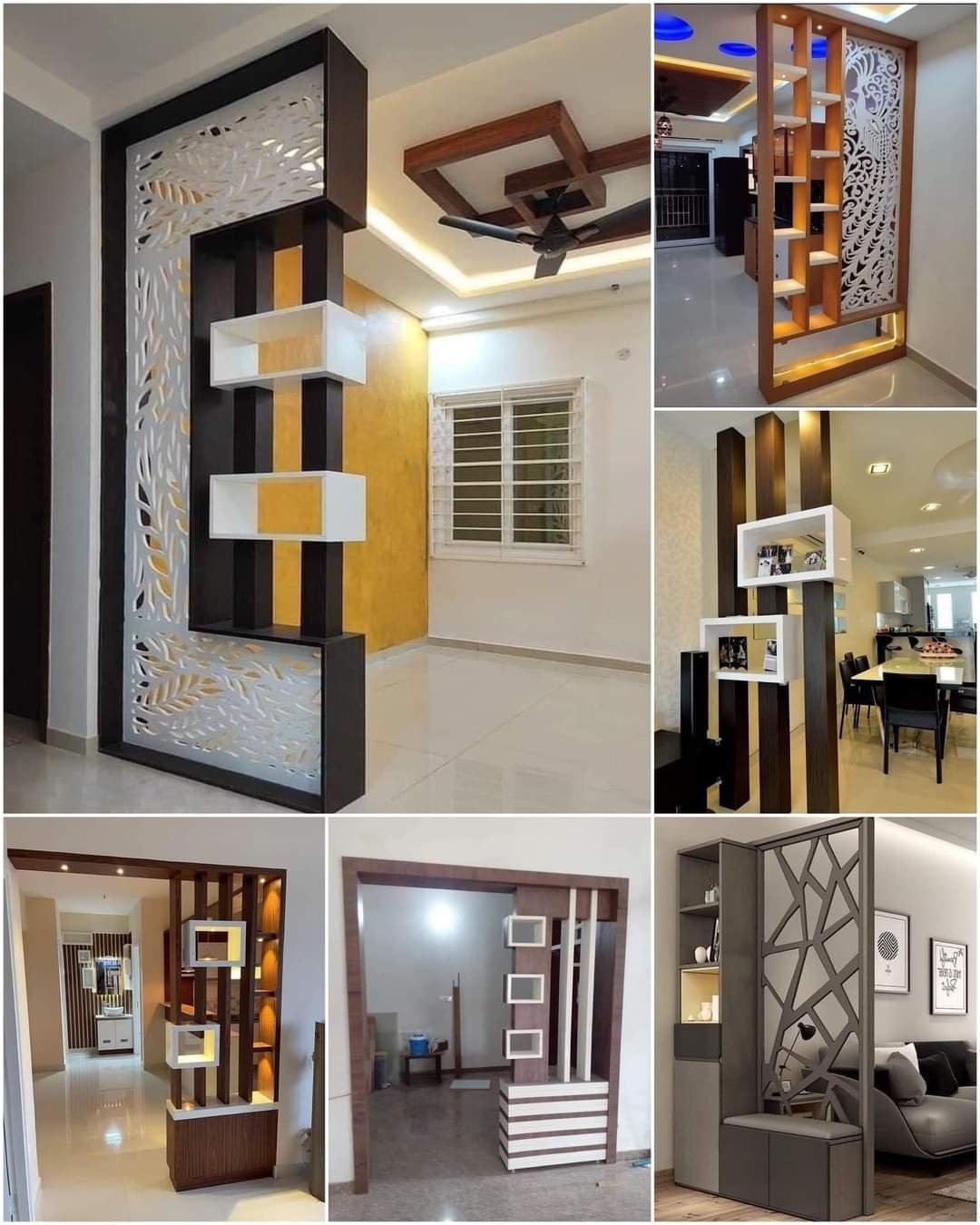 Interior divider and staircase-style architectural detail